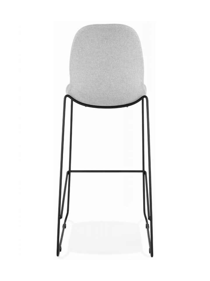 KADIMA DESIGN Barhocker EKTOR mit Stoffsitz | Barstuhl mit Fußstütze Stapelbar in Grau günstig kaufen onesize