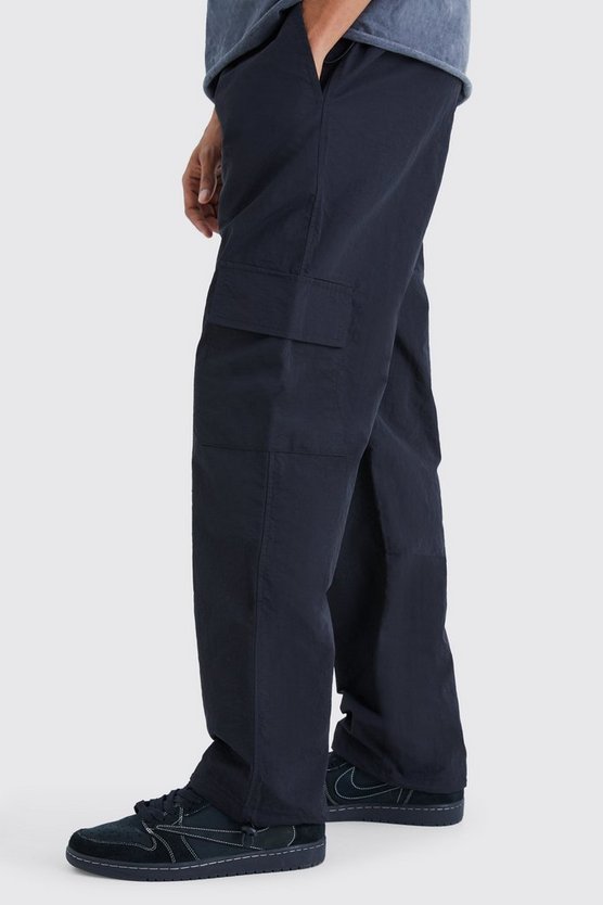 Lockere Ripstop Hose mit Kontrast-Naht