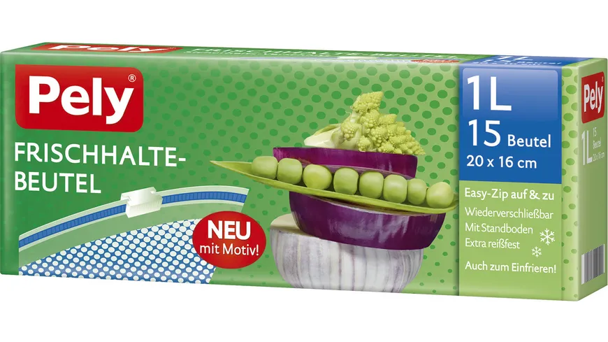 Pely® Frischhalte Beutel Sicherheitsverschluß 1 Liter
