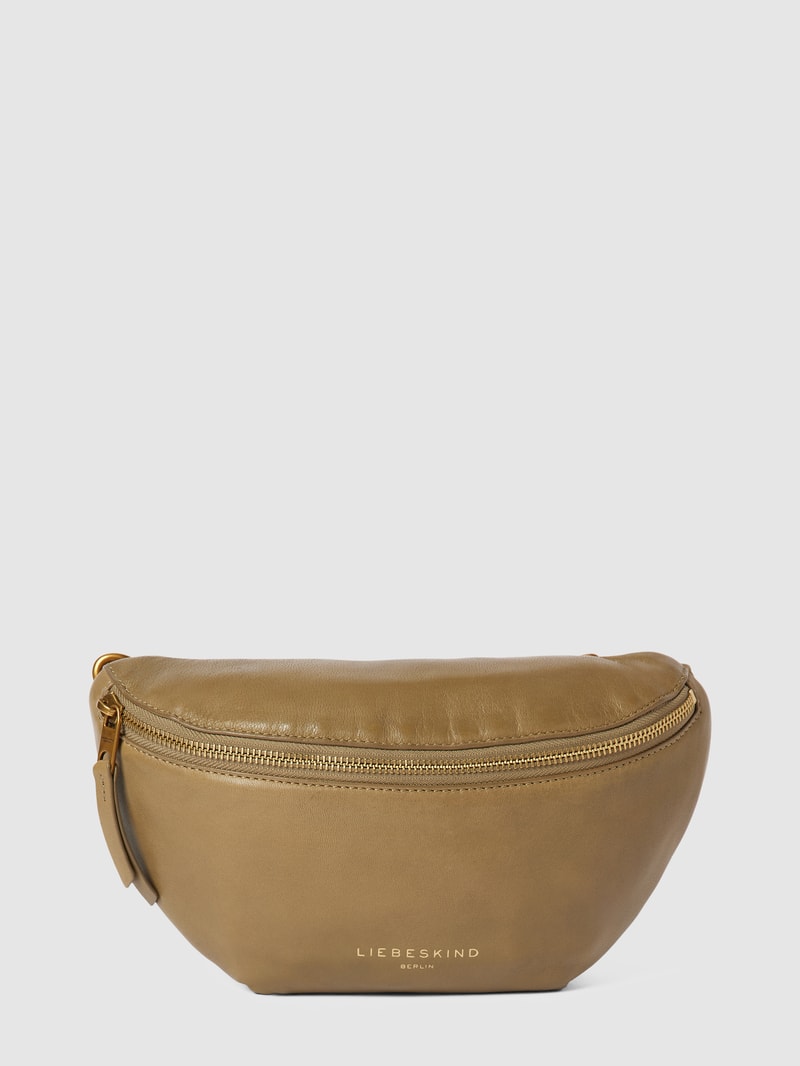 Crossbody Bag aus Leder Modell 'Tavia' in schlamm