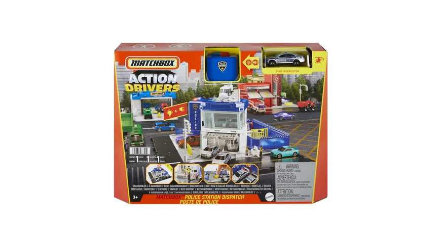 Matchbox Action Drivers Police Station Playset