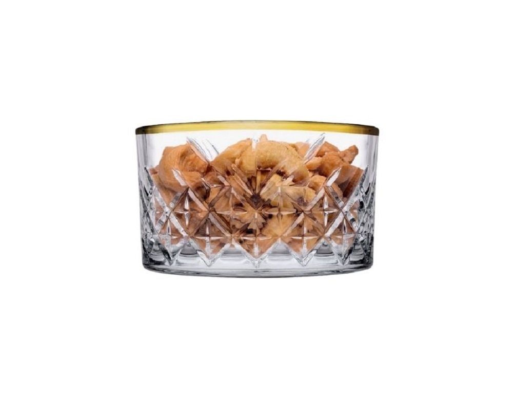 Pasabahce Snackschale Timeless 4er set Schale, Glas, transparent-gold, 22,5 ml, (4-tlg)