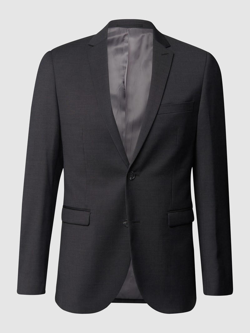 Slim FIt 2-Knopf-Sakko mit Stretch-Anteil Modell 'George' in anthrazit