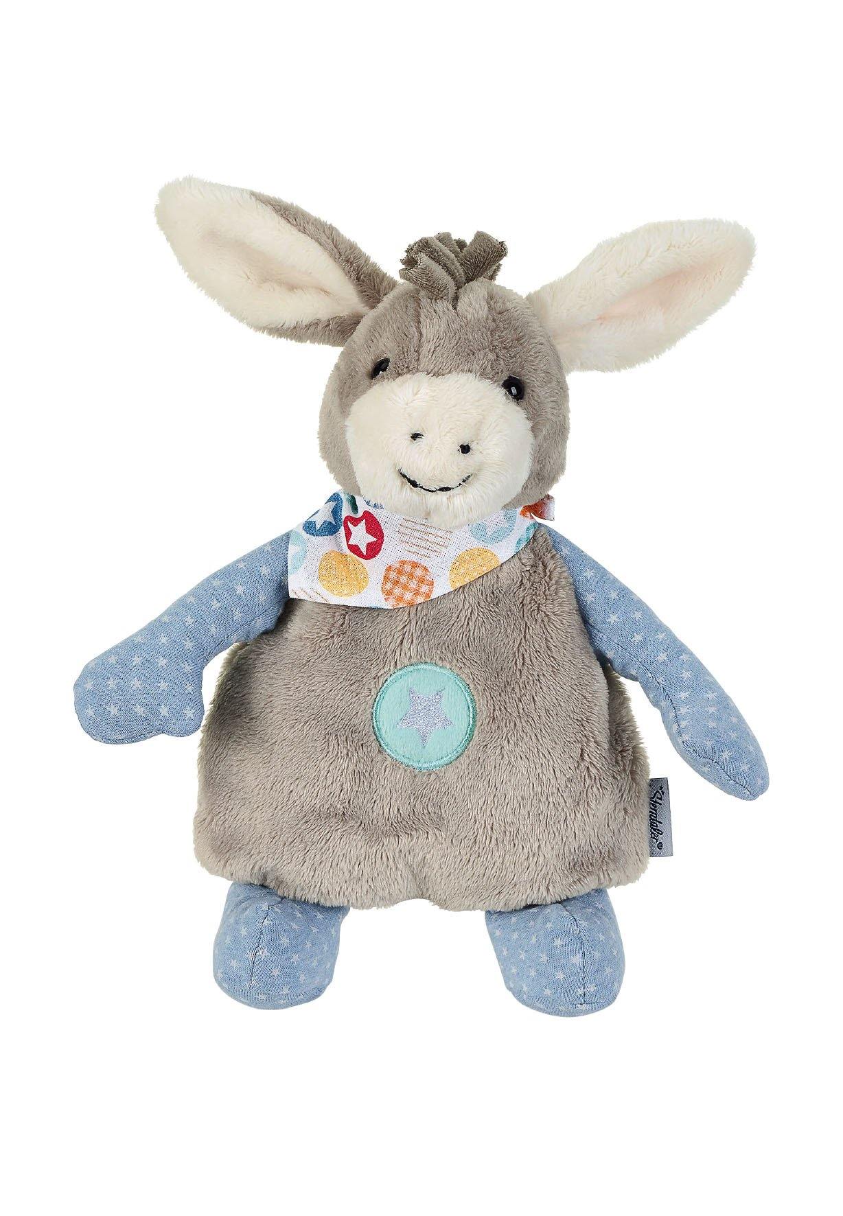 Wärmekissen Esel Emmi in Grau und Blau, 27 cm