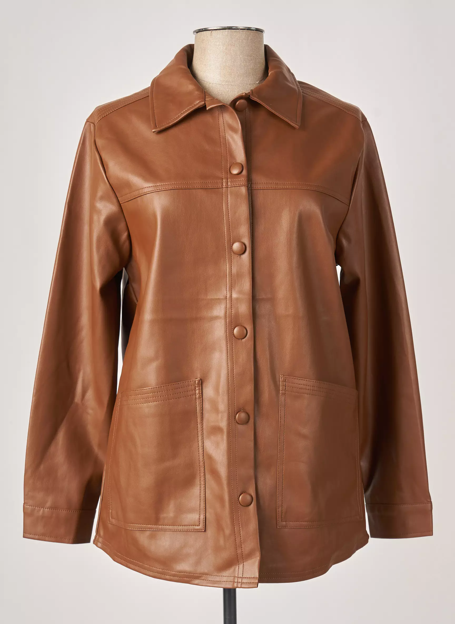 Oraije Vestesimilicuir Femme couleur marron