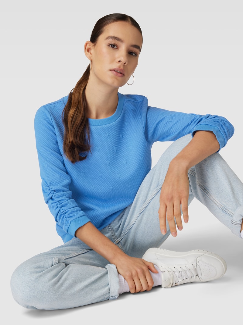 Sweatshirt mit 3/4-Arm in hellblau
