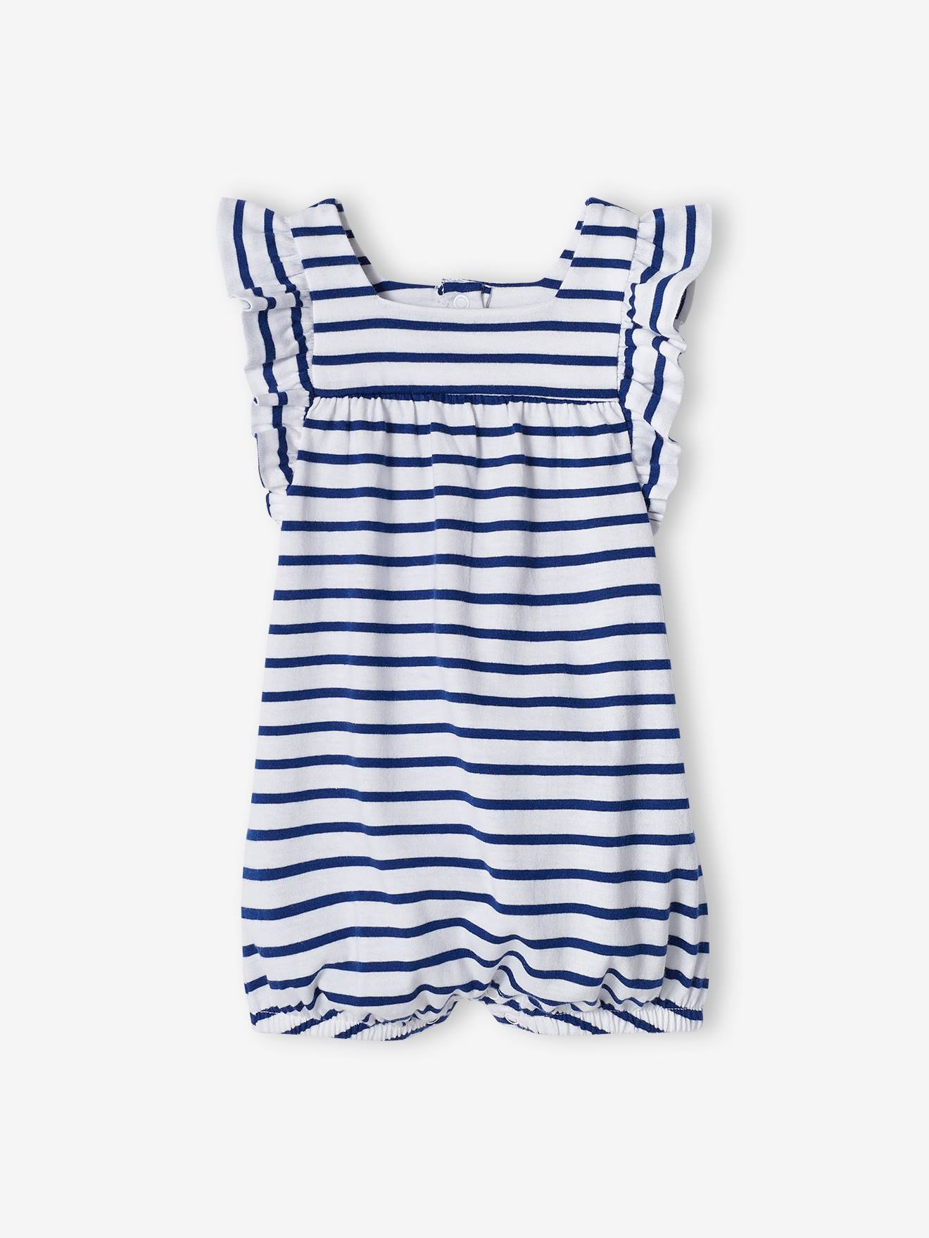 Vertbaudet Baby Kurzoverall BASIC - weiß