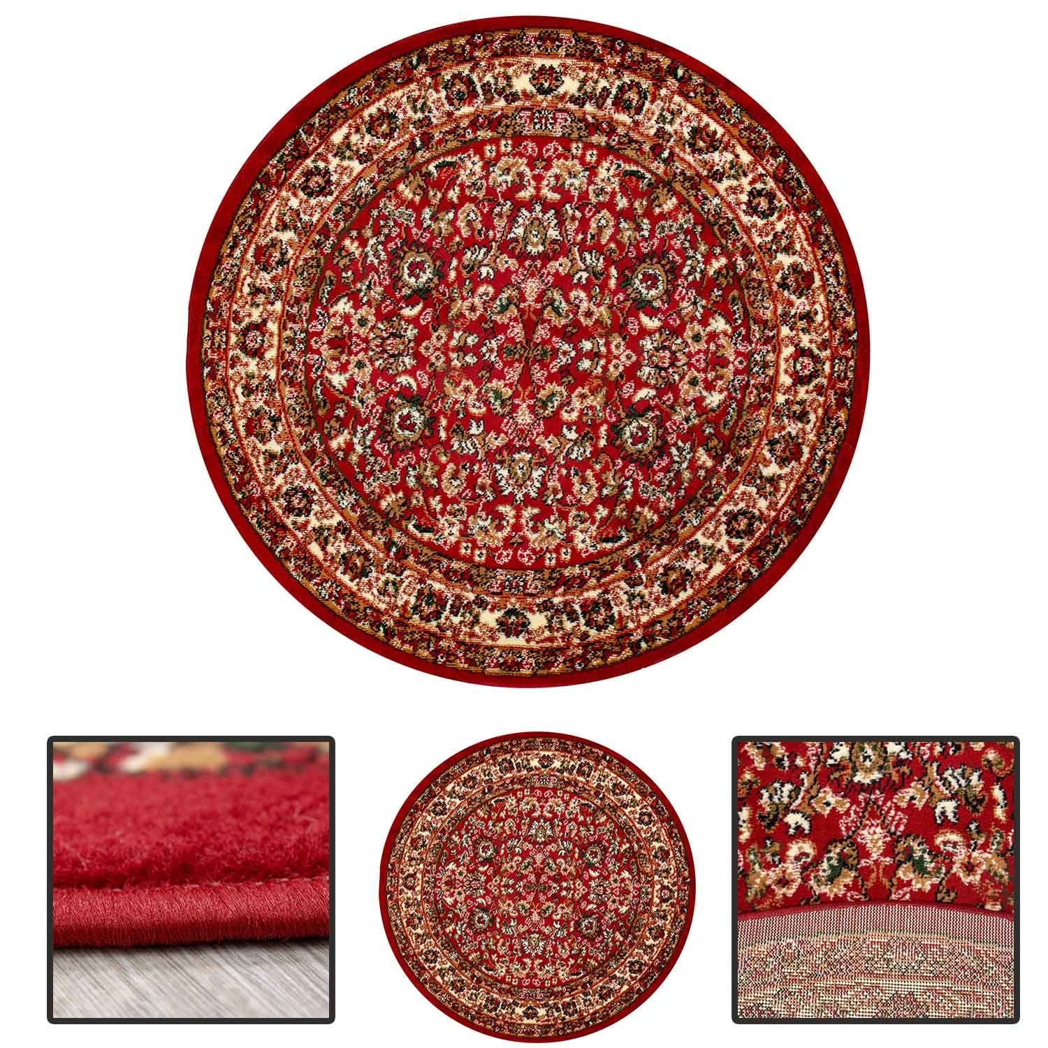 Orientteppich Klassischer Teppich, Vimoda, Höhe: 8 mm, mit Kunstvollem, Orient Muster, Rot