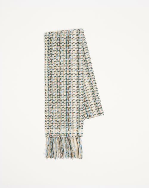 Cachecol VLogo Signature em lã e cashmere