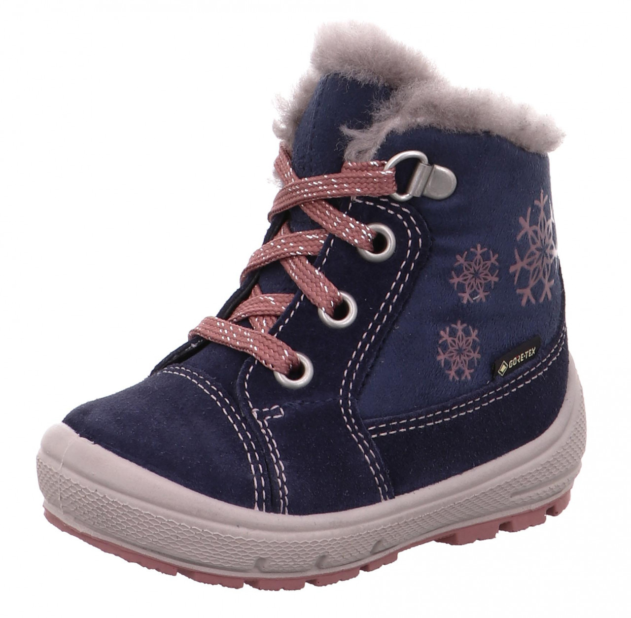 GROOVY - Blau/Rosa Boots mit Schnürung
