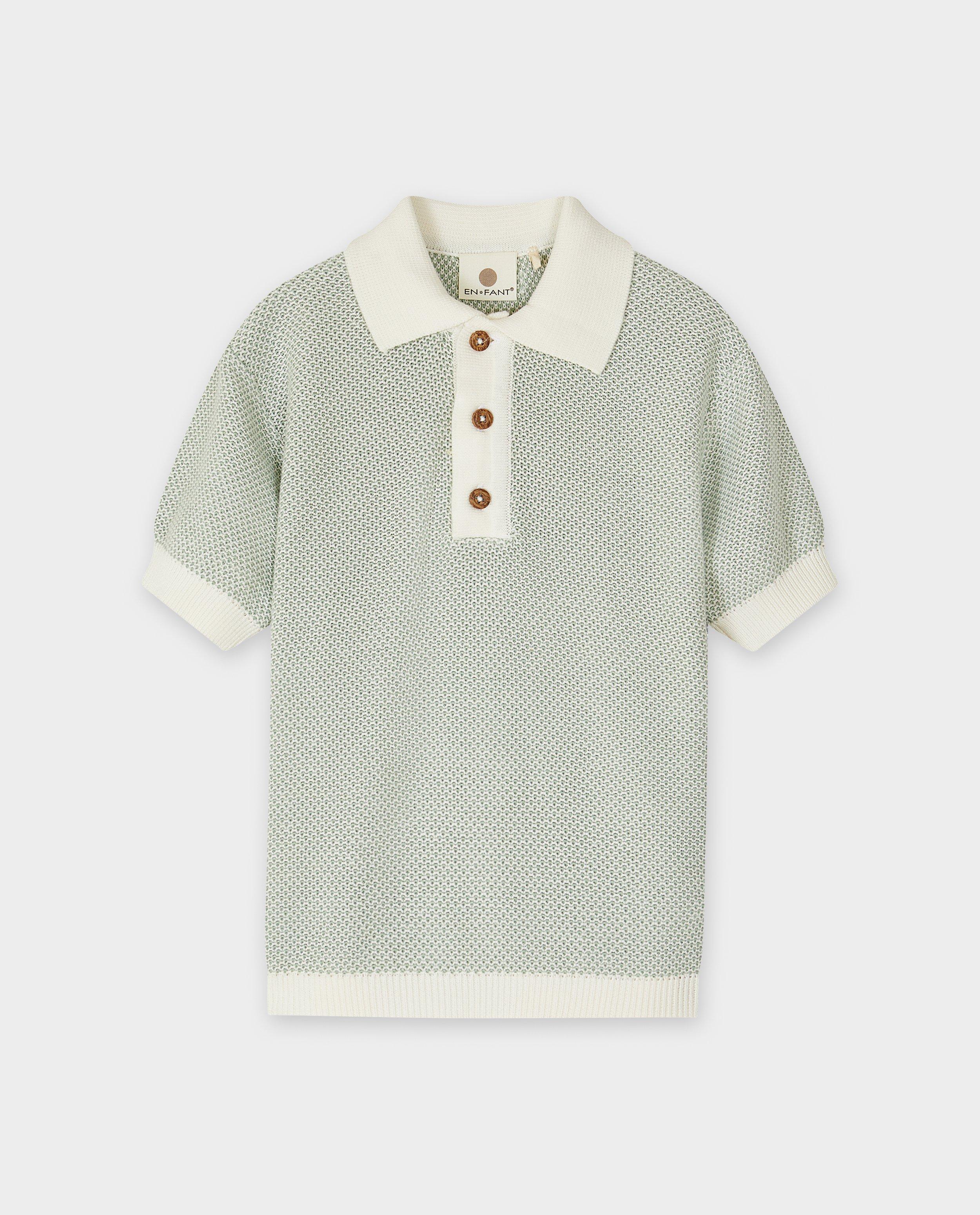 Pletena polo majica Enfant siva