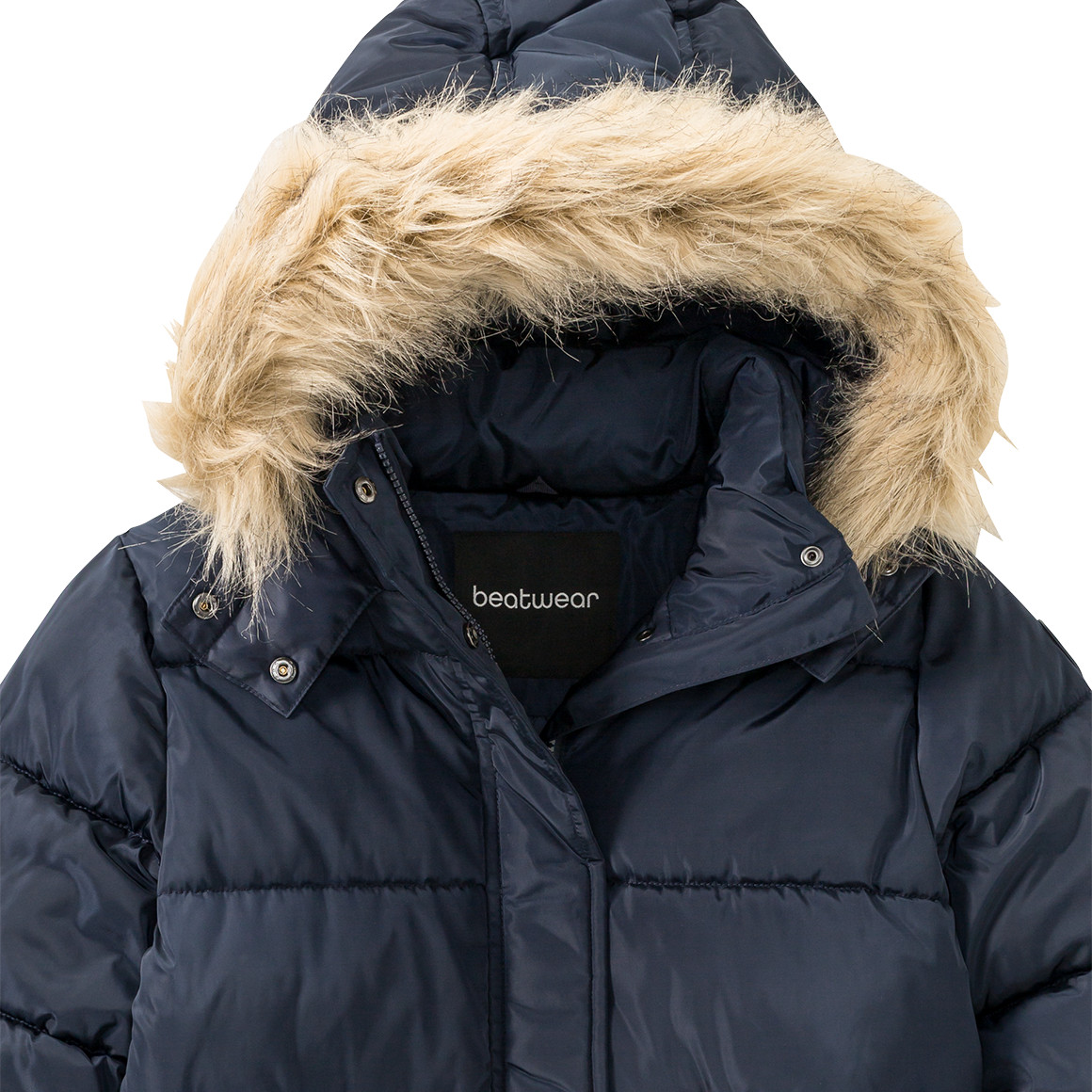 Mädchen Steppjacke mit Fellimitat