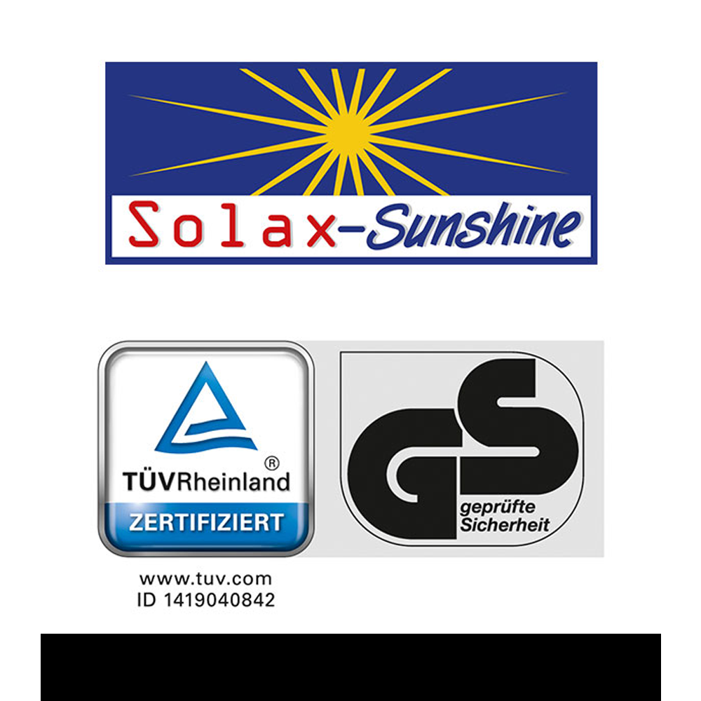 Solax Sunshine XXL-Komfort-Sonnenliege inkl. Kissen gepolstert aus Aluminium - Anthrazit
