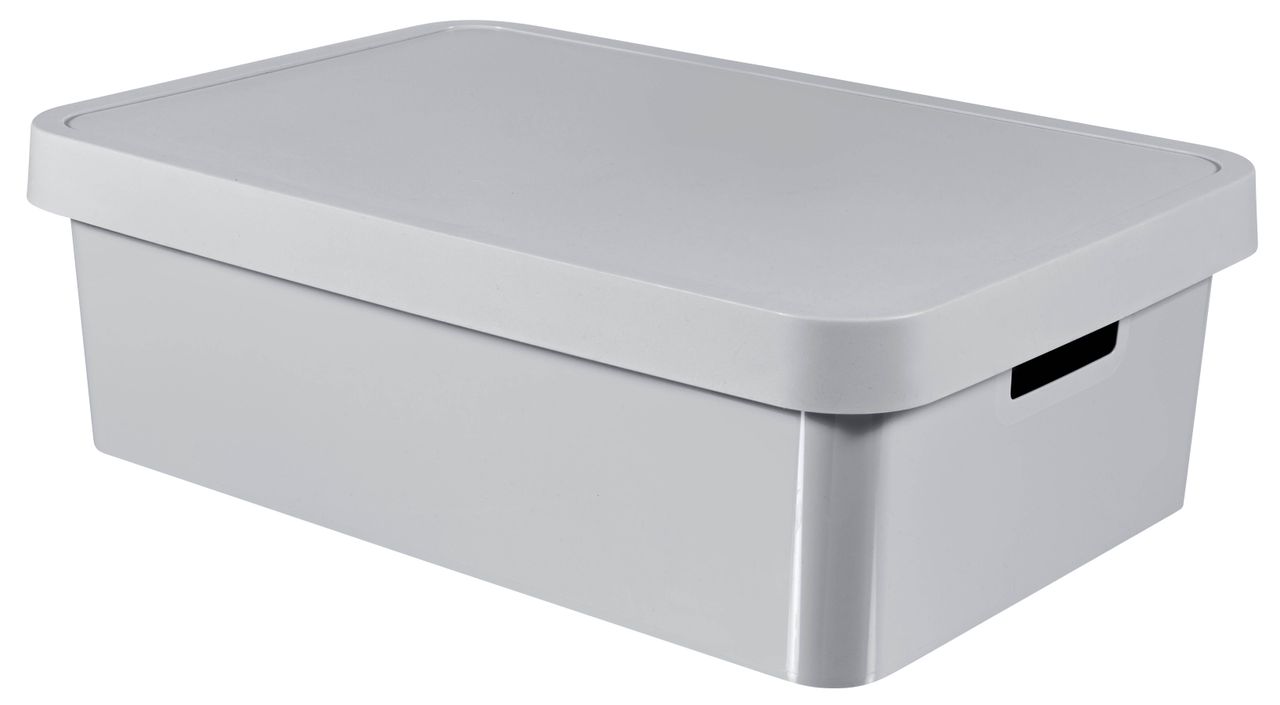 Curver 3-er Set INFINITY Box mit Deckel 30L hellgrau