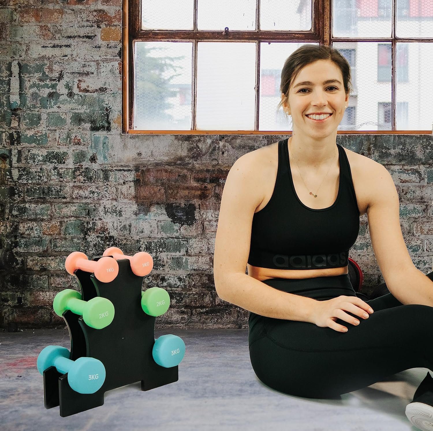 Fjoerdesports Hantel-Set Hantelpyramide aus Neopren Hantel Set für das Fitnesstraining, (Hantel-Set, Hanteln, Fitness, Workout, Yoga, Zumba, leichtes Training, Kurzhanteln, Krafttraining, Fitness, Aerobic-Sport, Heimtraining), 2 à 1 kg, 2 à 2 kg und
