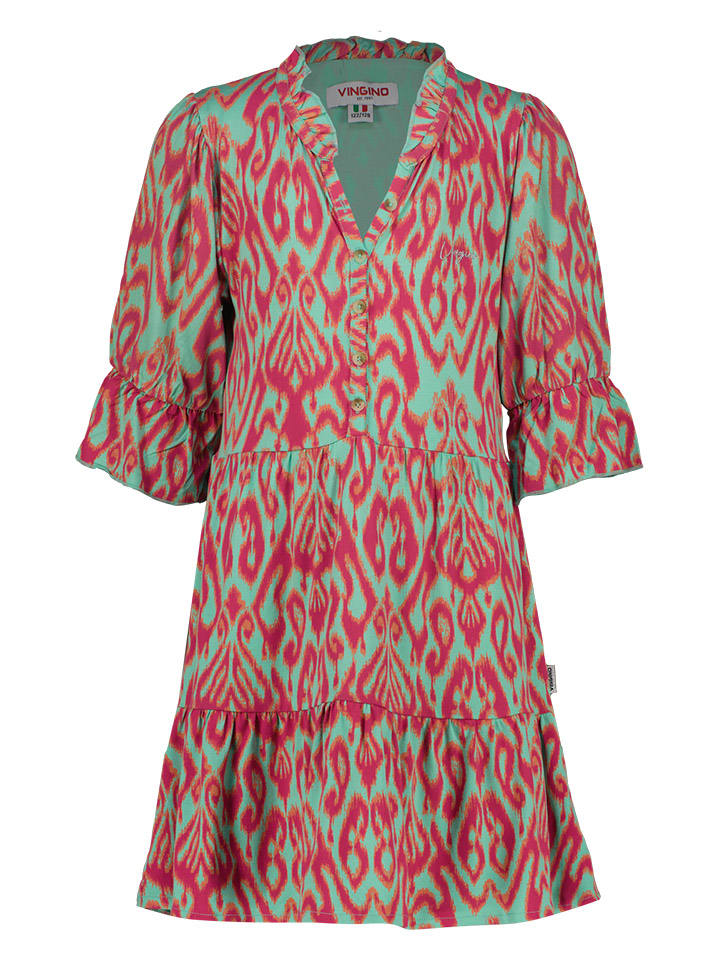 Vingino Kleid in Türkis/ Pink günstig kaufen