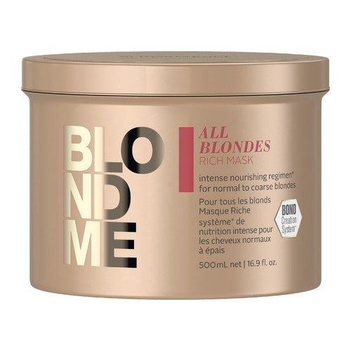 Masque capillaire riche BlondMe All Blondes de Schwarzkopf Professional 500 ml