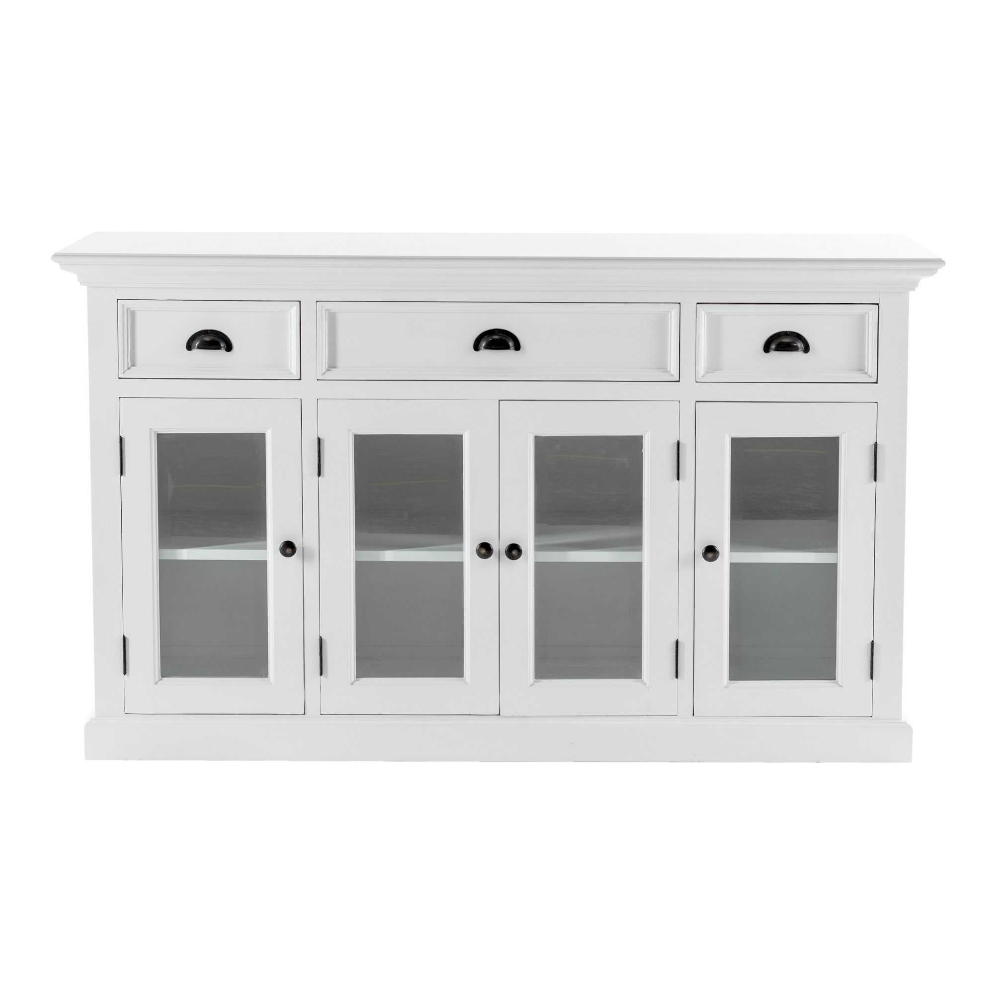 Novasolo Buffet Halifax Buffet mit 4 Glastüren 3 Schubladen