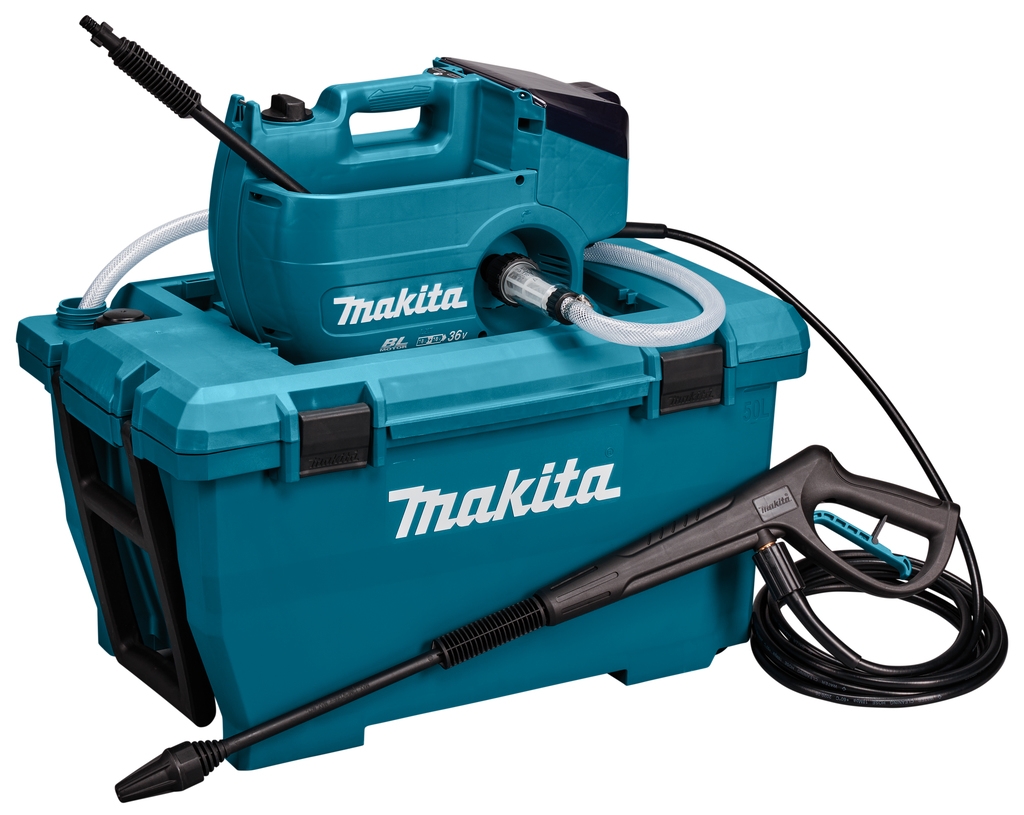Makita DHW080ZK 2 x 18 voltos nagynyomású tisztító akkumulátorok és töltő nélkül, tokban