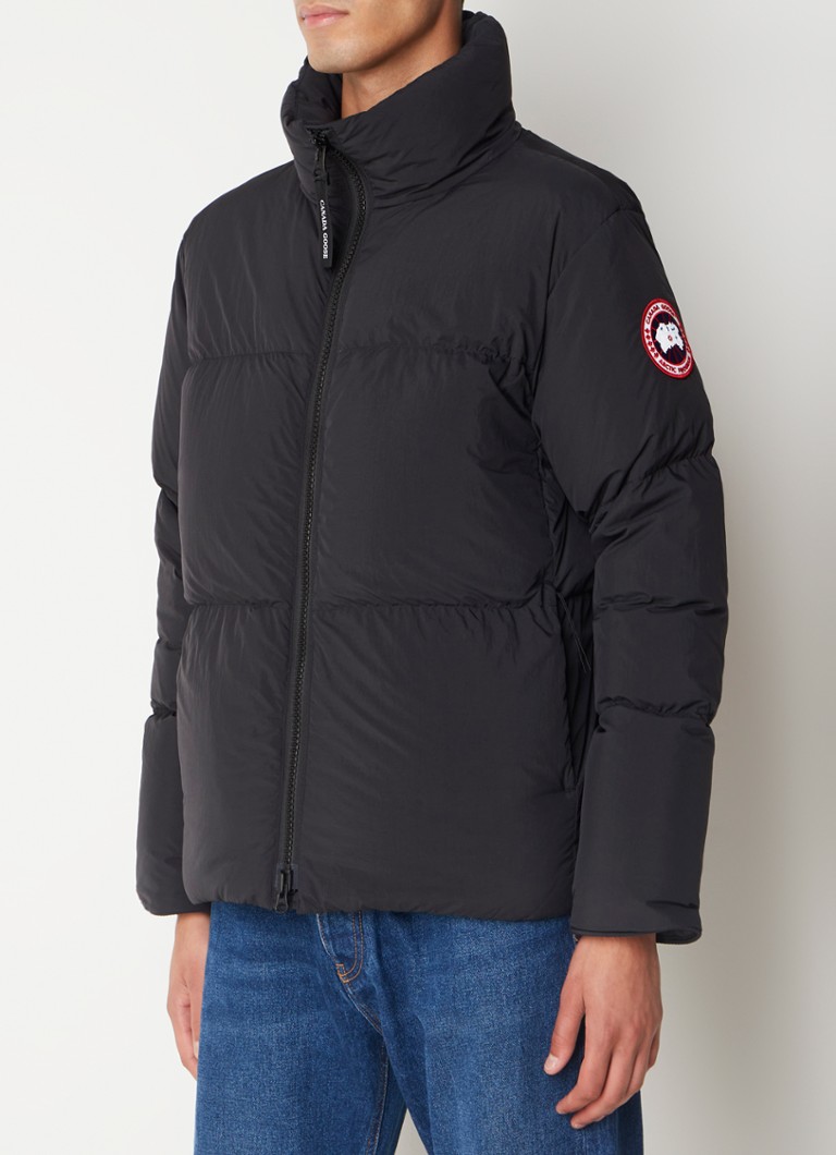 Jachetă matlasată Canada Goose Lawrence cu logo și umplutură de puf.