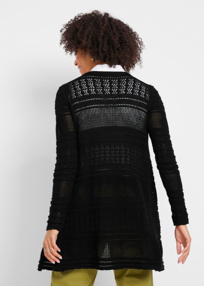 Strickjacke mit Leinenanteil