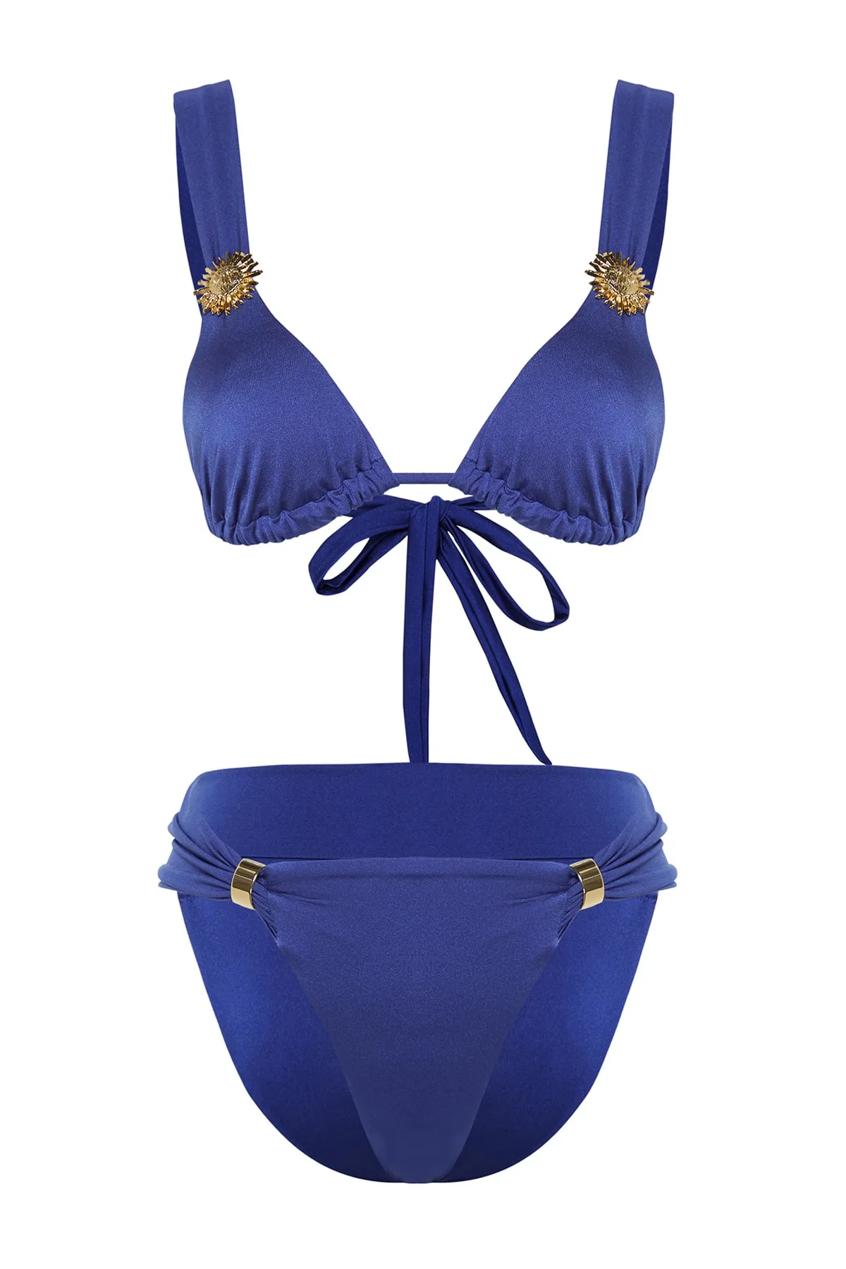 Trendyol Collection  X Zeynep Tosun Marineblaues Bikini-Set mit Sonnenaccessoires TCLSS23BT00005