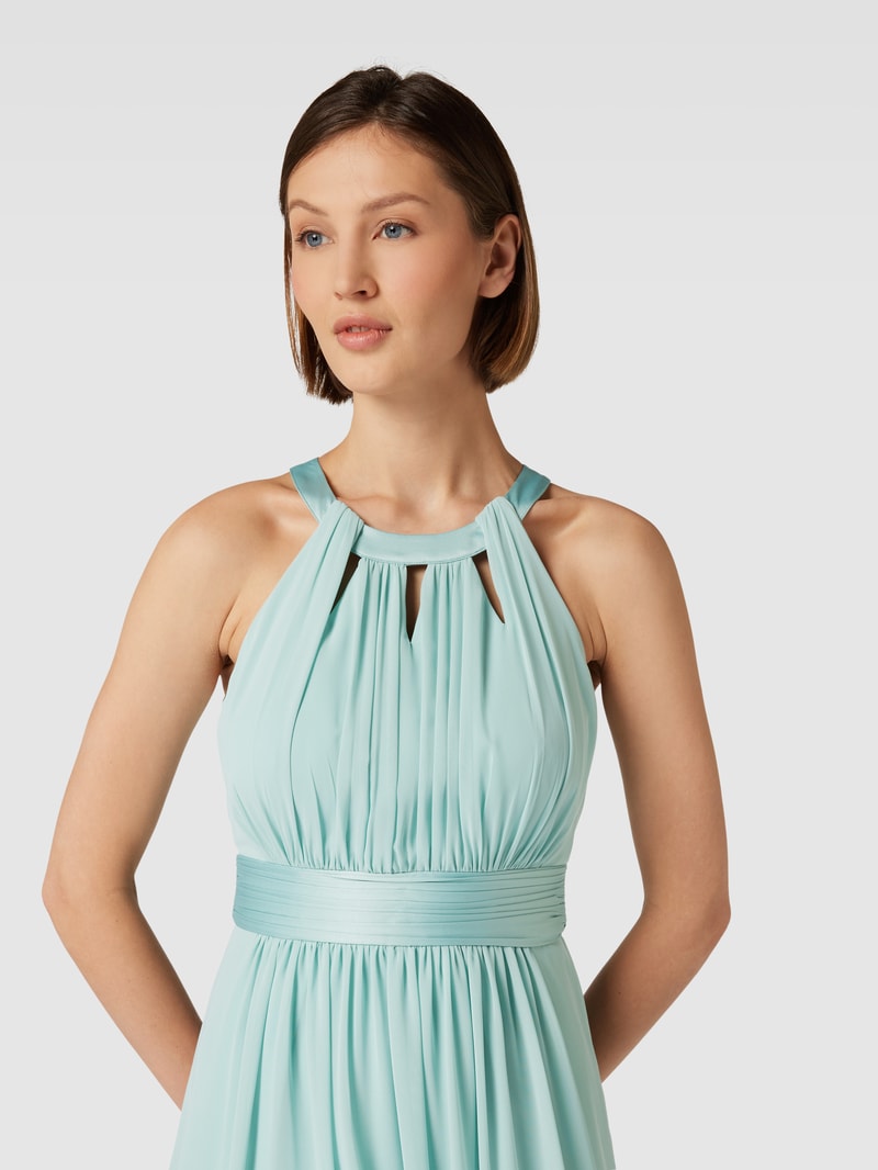 Cocktailkleid aus Tüll in helltürkis