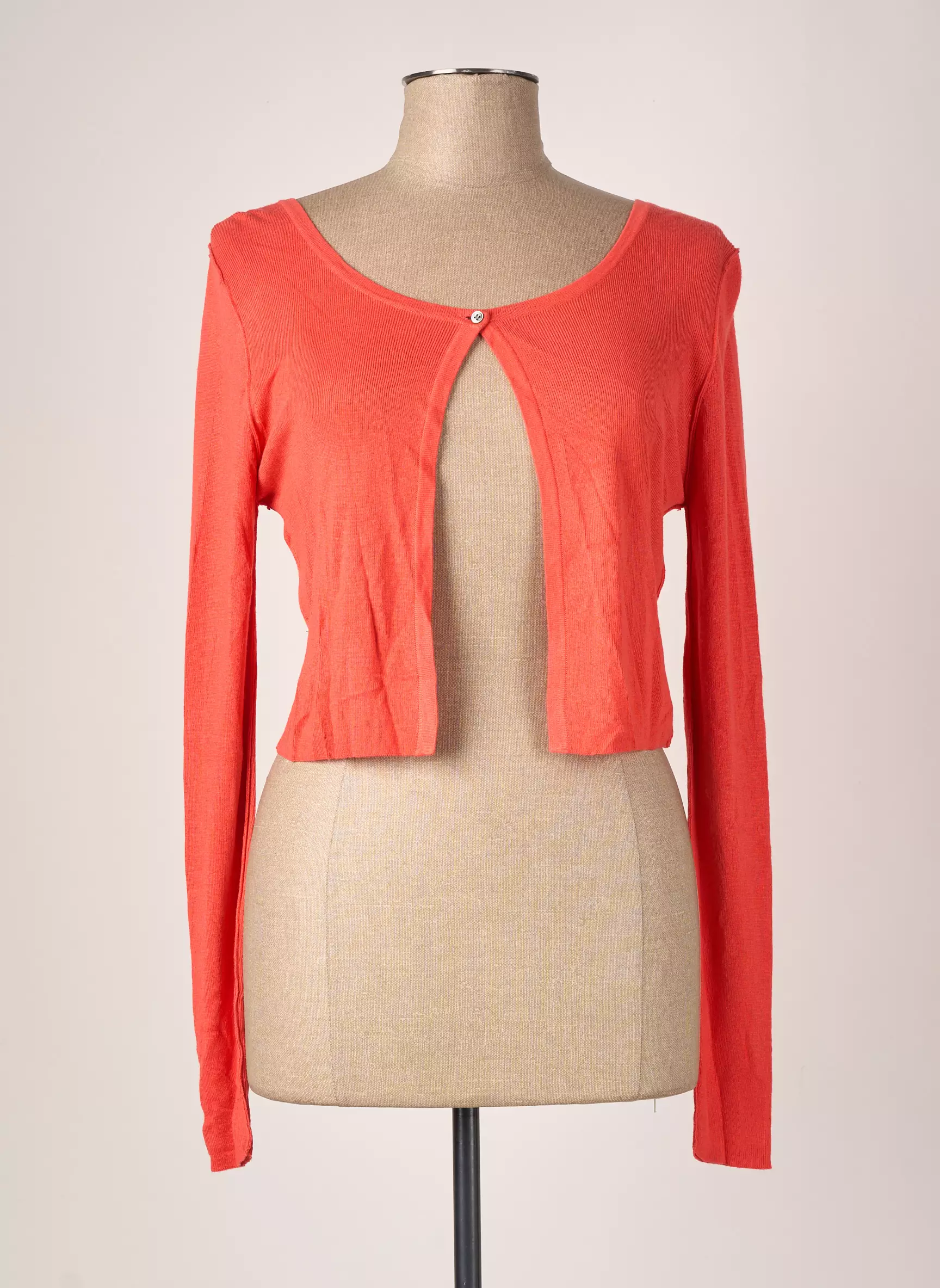 Estheme Cardigans Femme couleur orange