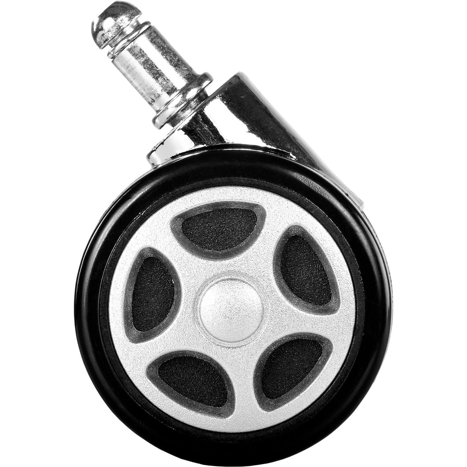 RACEMASTER Stuhlrolle 5er Set Bürostuhlrollen, (Set, 5-St), universell für Hartböden und Teppich, Racing Design, XL Rollen 60 mm
