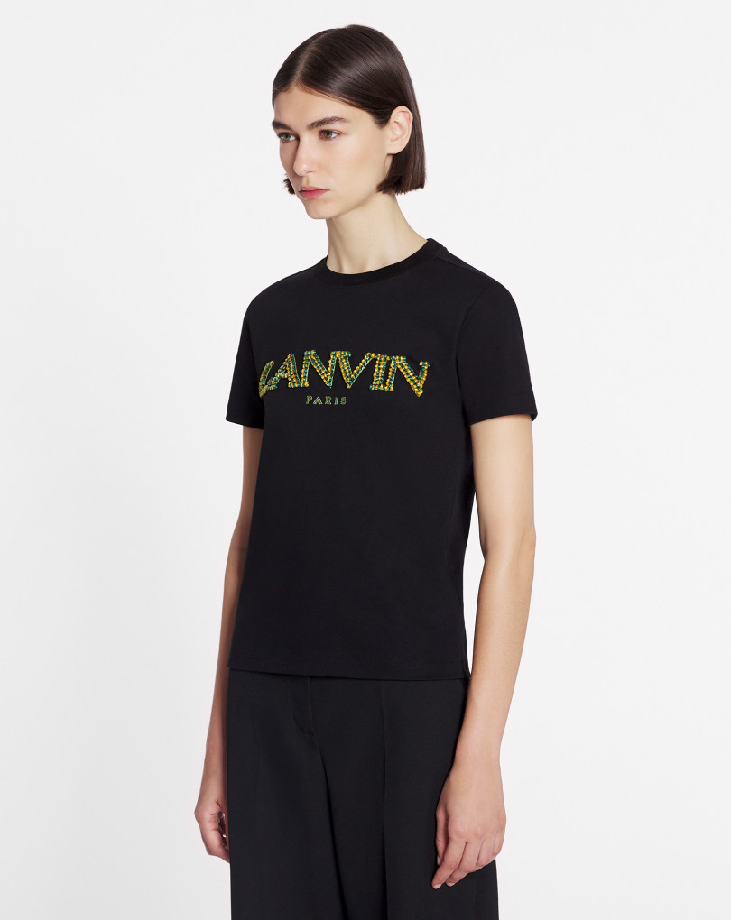 T-SHIRT OVERSIZE BRODÉ RAPHIA LANVIN PARIS