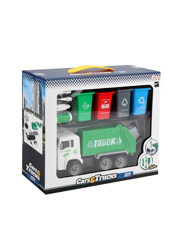 Toi-Toys Spielzeuglastwagen - Müllwagen mit Mülltonnen in mehrfarbig günstig kaufen onesize