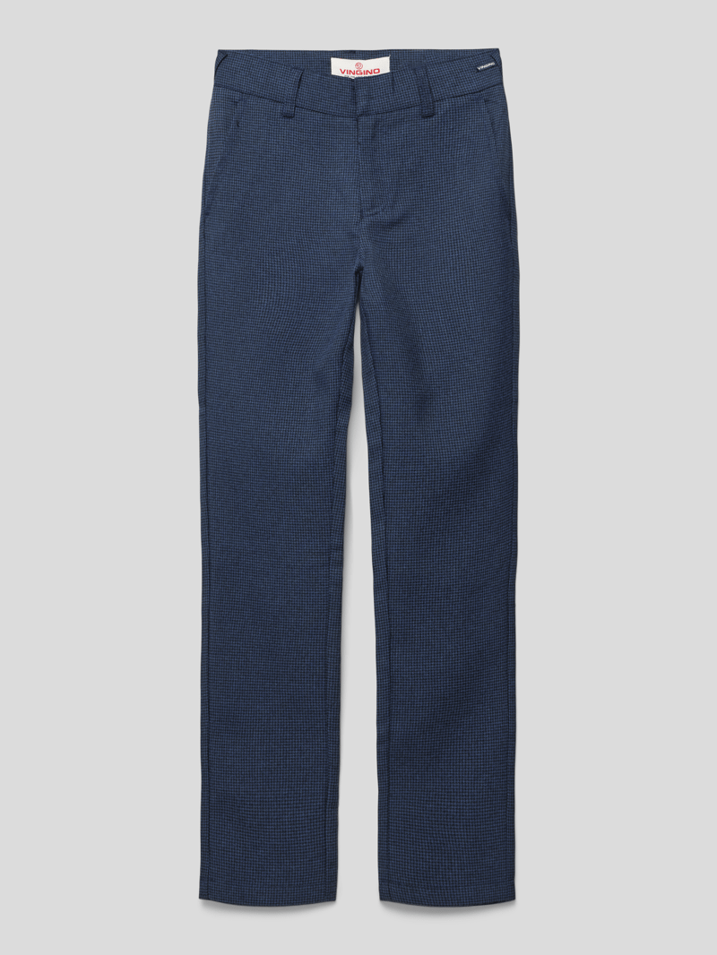 Hose mit feinem Muster in dunkelblau