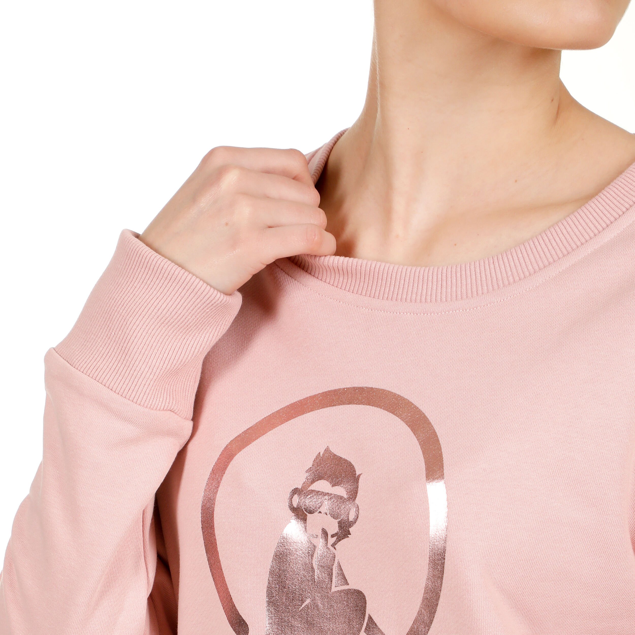 Crossroad Metallic Baseline Sweatshirt Damen - Altrosa, Bronze