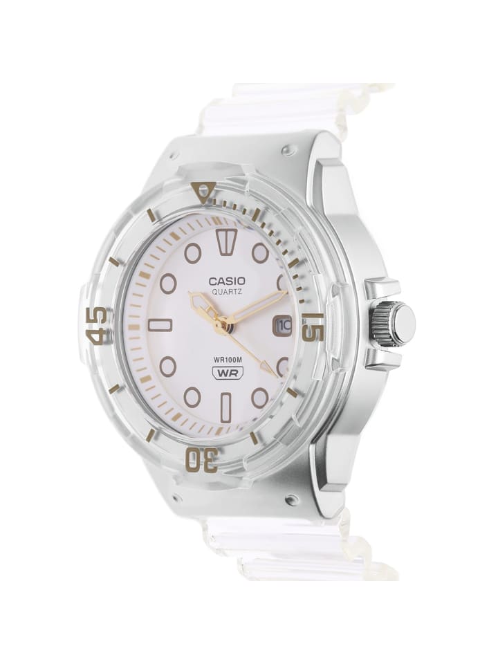 Casio Kunststoff Quarzuhr Casio Weiß günstig kaufen 20,5 cm