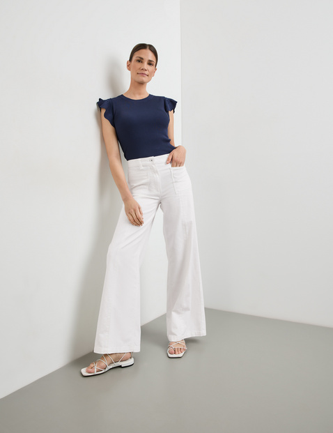 Jeans MIRJA WIDE LEG aus Baumwoll-Leinen