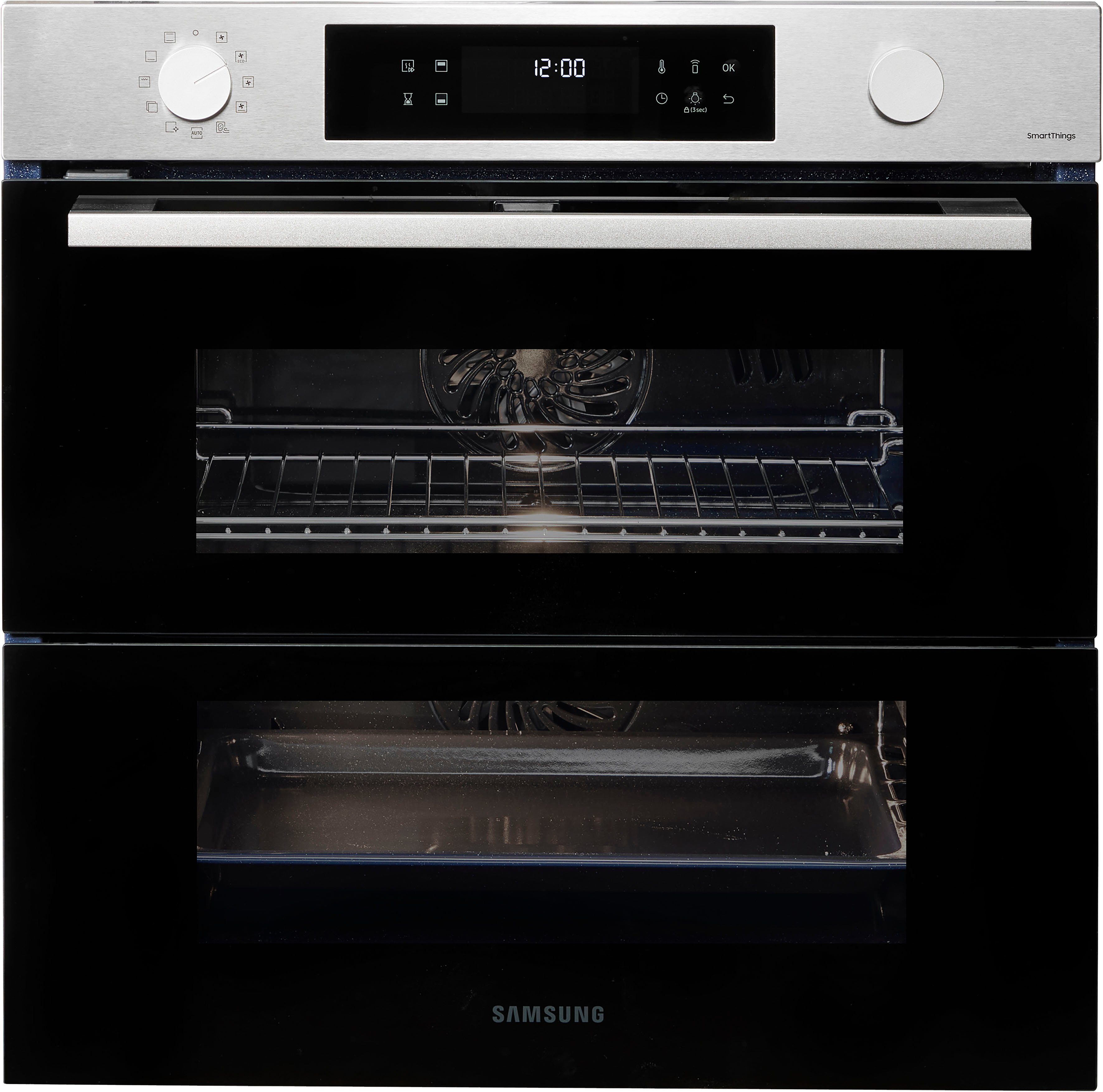 Samsung Pyrolyse Backofen NV7B4530ZAS, Pyrolyse-Selbstreinigung, Dual Cook Flex – Ein Ofen. Zwei Garräume. Maximale Flexibilität.