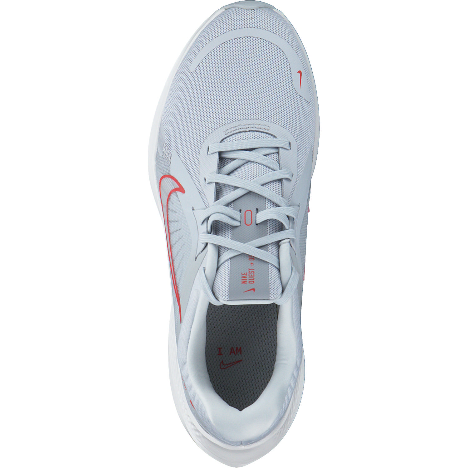 Nike Quest 5 DD9291, Schnürschuhe, Damen, pure platinum/lt crimson wolf