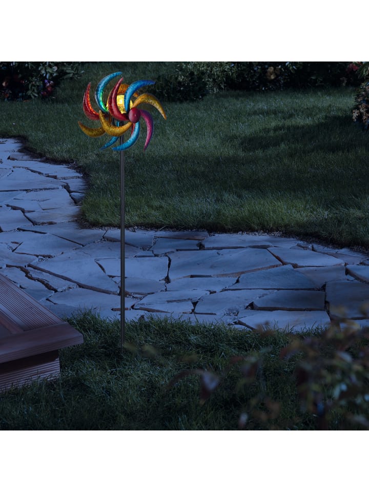 relaxdays Solar-Windrad in Bunt - (B)30 x (H)117 x (T)15 cm günstig kaufen onesize
