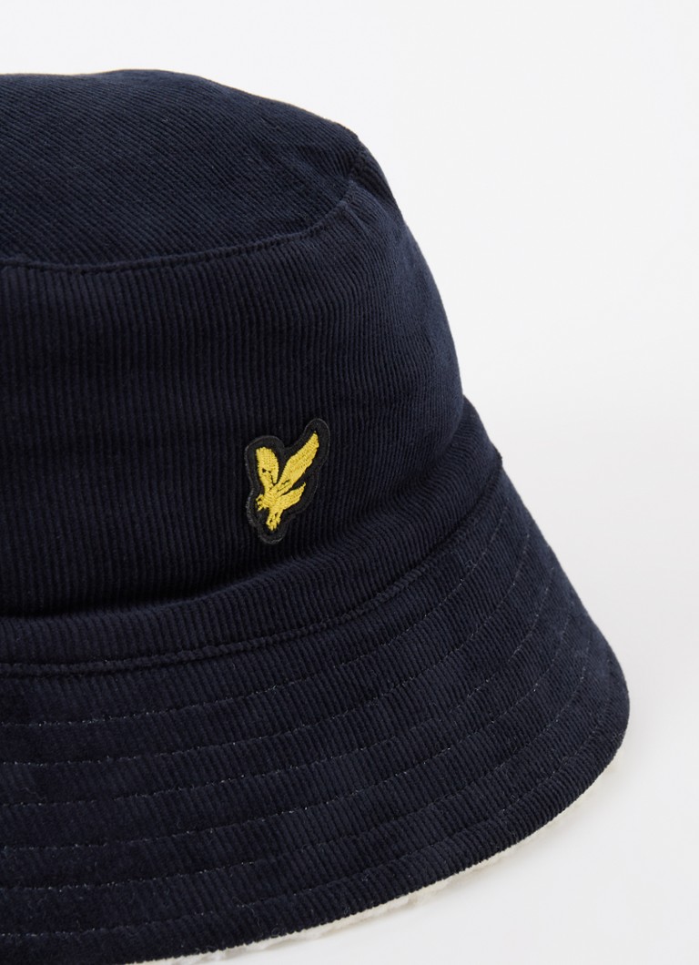 Pălărie tip găleată Lyle & Scott Borg reversibilă din catifea reiată