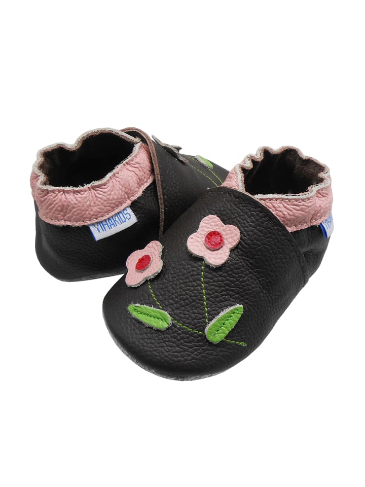 Yalion Leder-Krabbelschuhe 