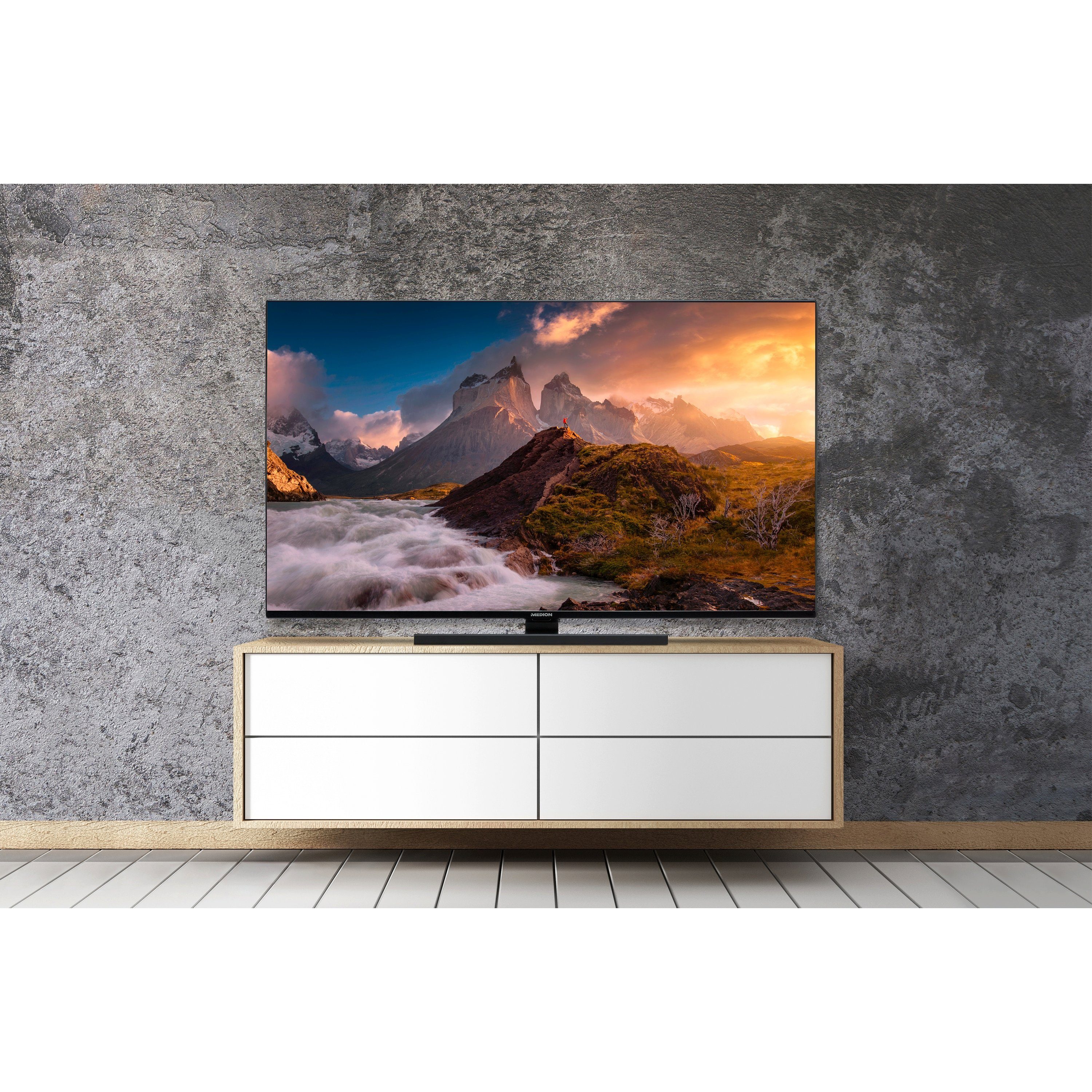 Medion® X14318 LCD-LED Fernseher (108 cm/42.5 Zoll, 4K Ultra HD, Smart-TV, 60Hz, HDR, Dolby Atmos, Micro Dimming, MD30067)