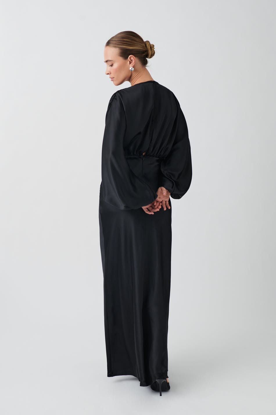 Satin maxi dress