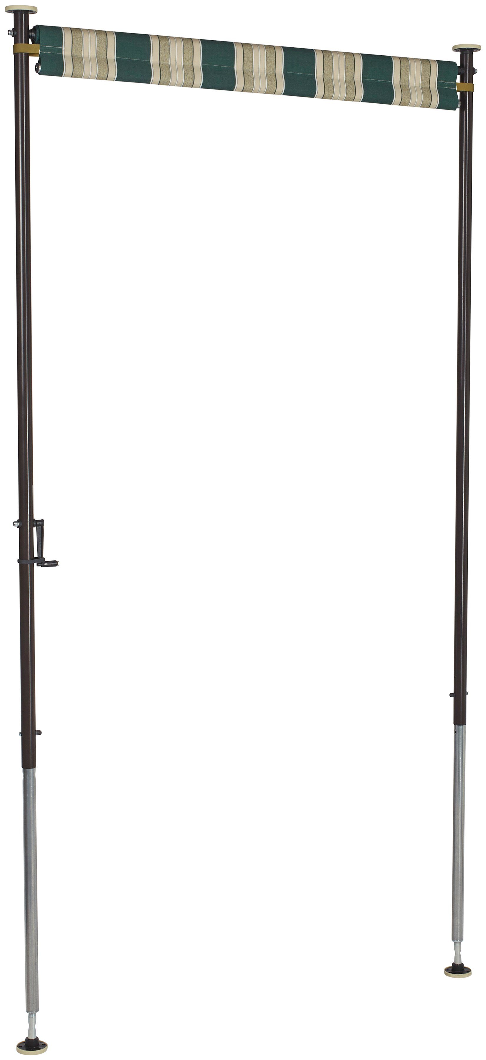 Angerer Freizeitmöbel Klemm-Senkrechtmarkise Nr. 8700 grün/beige, BxH: 150x275 cm