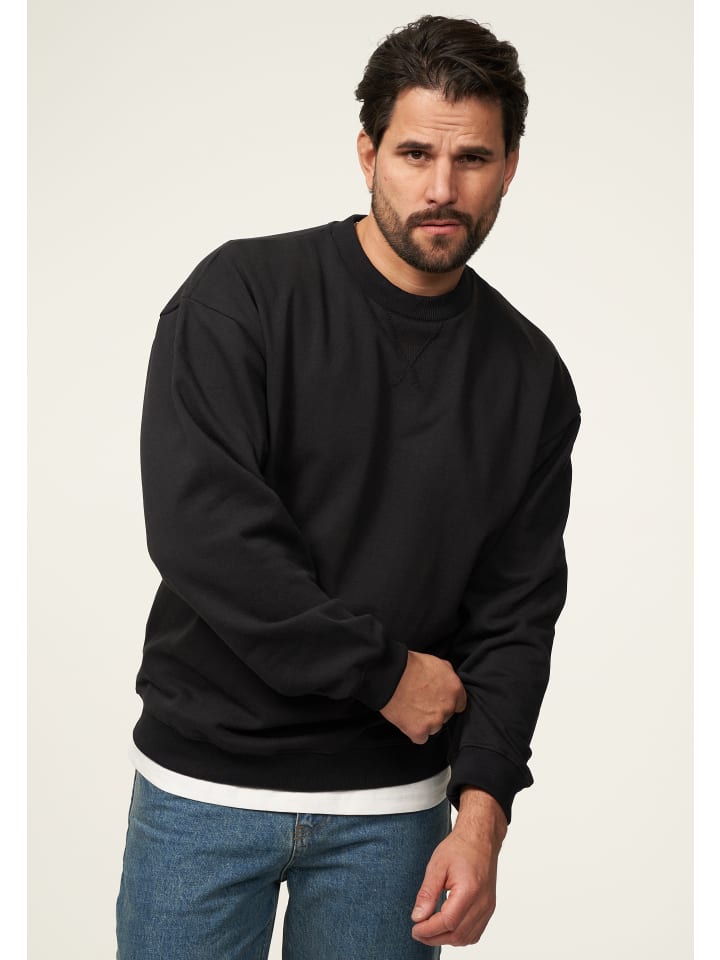 SOULSTAR Sweatshirt - S2AGEO Oversize Pullover Crew-Neck Sweater in Black günstig kaufen