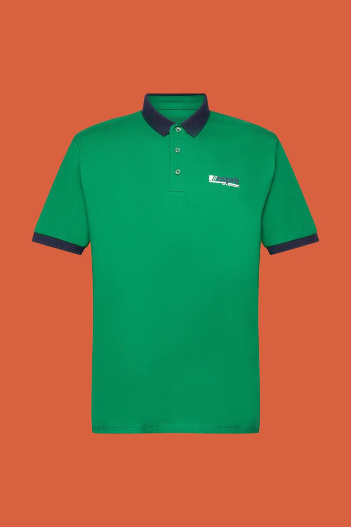 Poloshirt aus Baumwolljersey mit Logo-Print