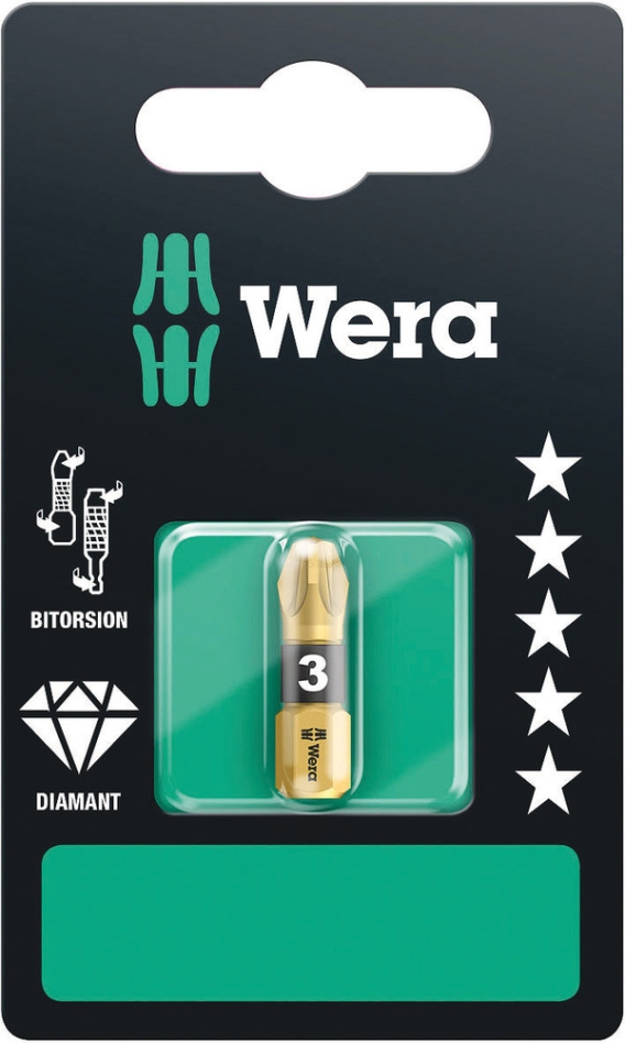 Wera 05073338001 855/1 BDC SB μύτες Pozidriv, PZ 3 x 25 mm