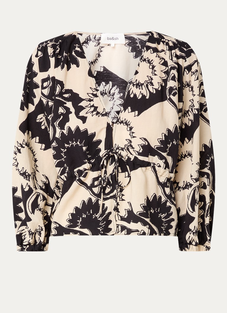 ba&sh  Filea tuniek in linnenblend met print