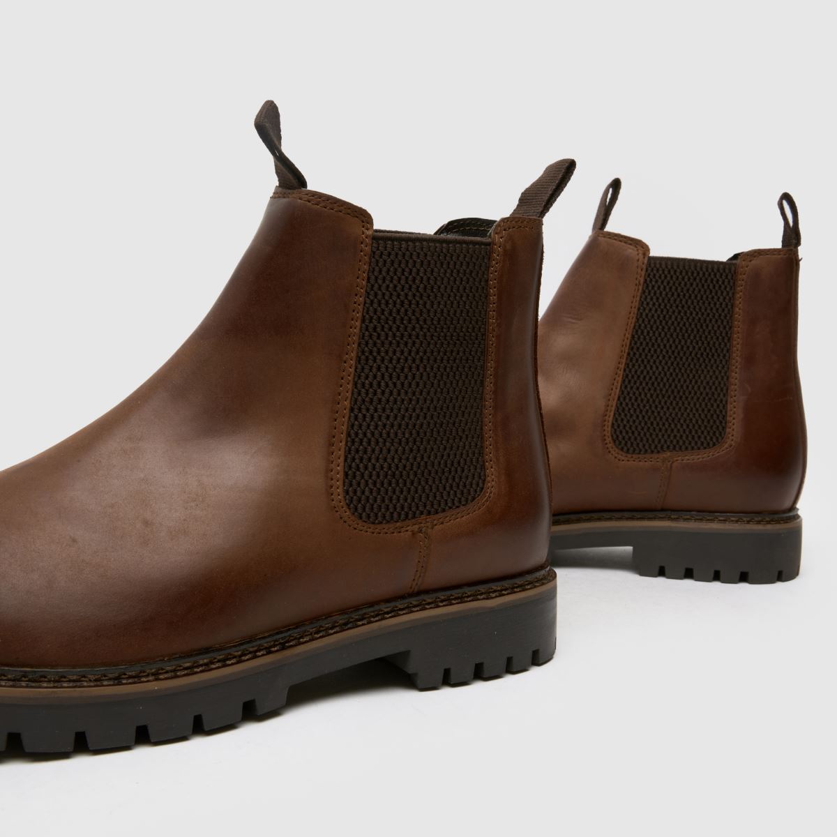Schuh Wide Fit Dawson bőr csizma barna színben
