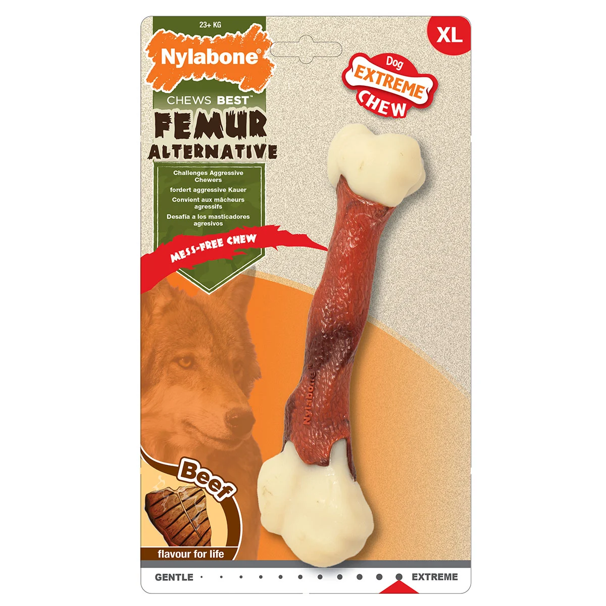 Nylabone Extreme Kauknochen Rindfleisch-Geschmack XL bei ZooRoyal