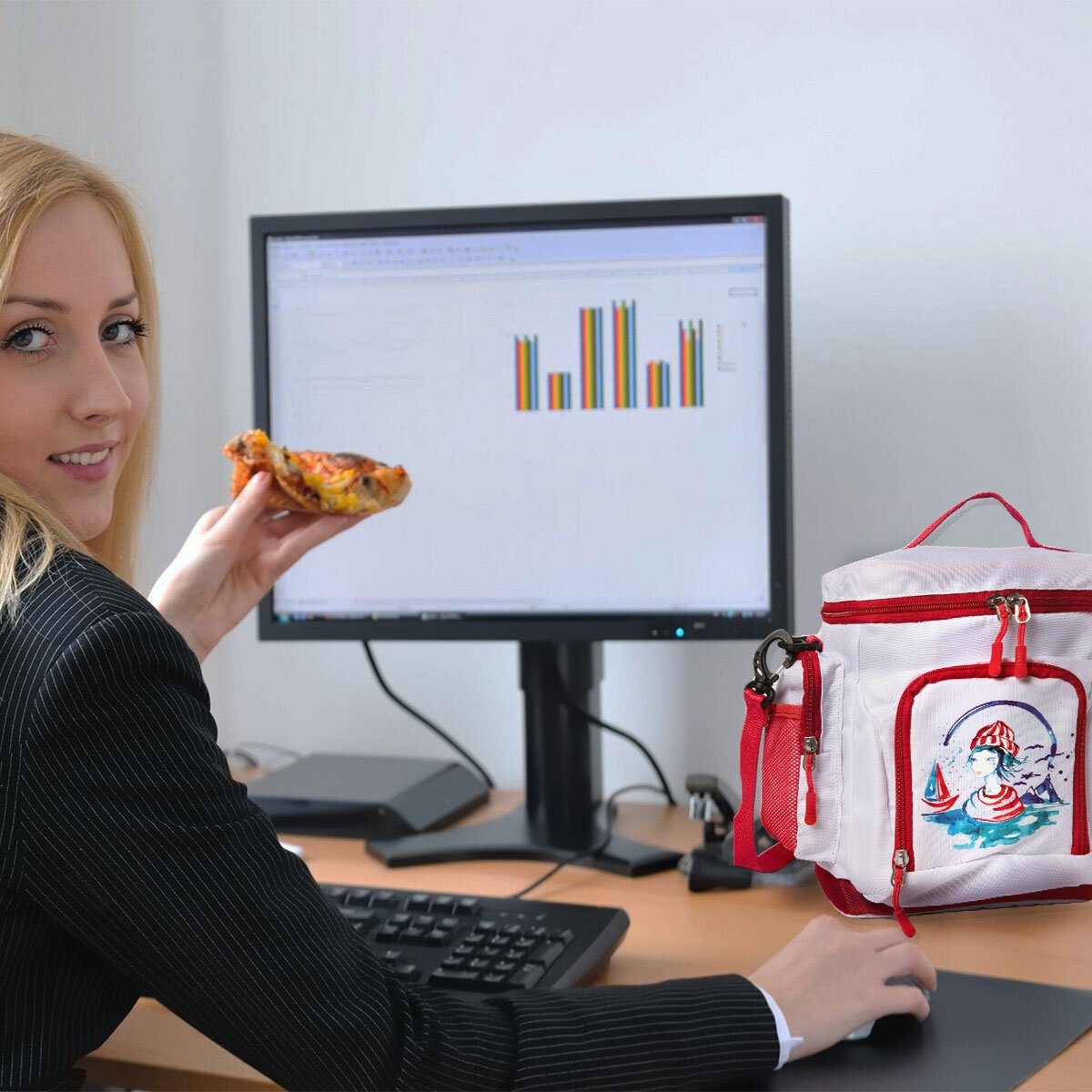 ANEMOSS Kühltasche Anemoss Marine Collection Sailor Girl Kühltasche, Lunchbox, 7,6 L